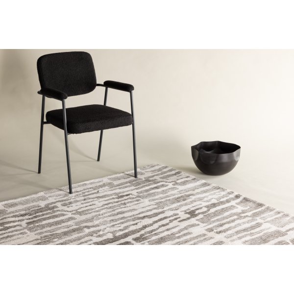 Milos teppe - Gr/hvit