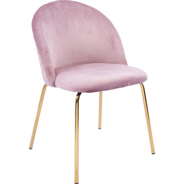 Plaza velvet stol - Lys rosa / messing + Mbelftter