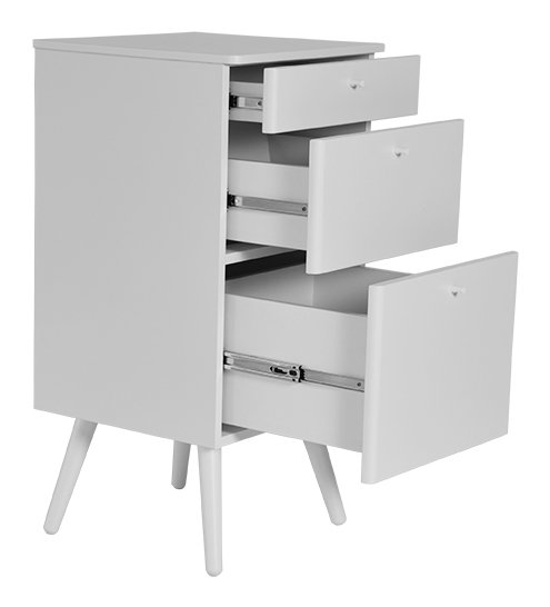 Nils byrå med 3 st skuffer - Hvitbeiset eik Nils byrå med 3 st skuffer - Hvitbeiset eik