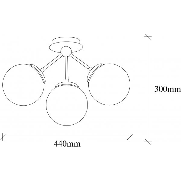 Gondol taklampe 1311 - Hvit/svart Gondol taklampe 1311 - Hvit/svart