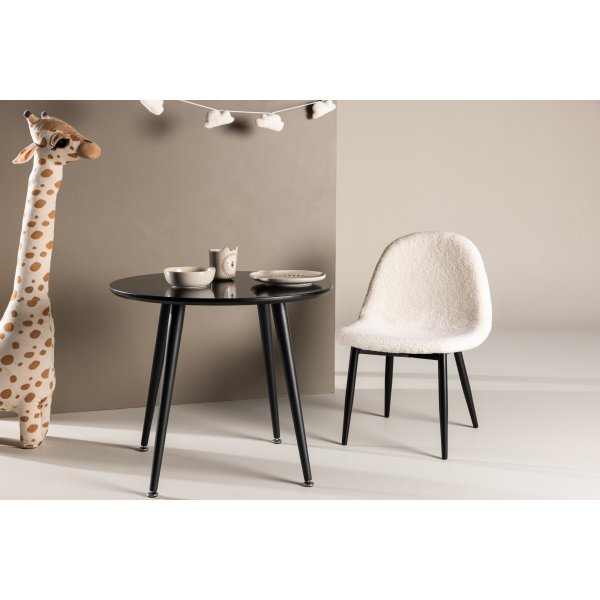 Plaza spisebord for barn 60 cm - Sort