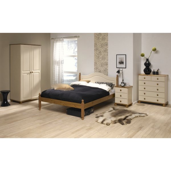 Richmond garderobe med 2 dører - Brun/kremhvit Richmond garderobe med 2 dører - Brun/kremhvit