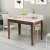 Kyiv spisebord 110 x 72 cm - Hvit marmor/valntt