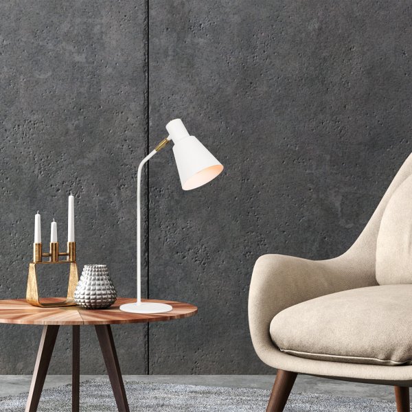 Sivani bordlampe 1 - Hvit Sivani bordlampe 1 - Hvit