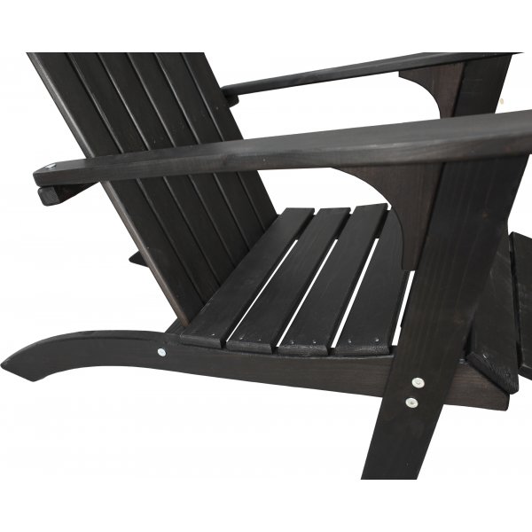 Kungshamn fluktstol med fotstøtte - Sort Kungshamn fluktstol med fotstøtte - Sort