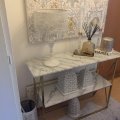 Kundebilde Hvit marmorplate - 110x35x81,5 cm
