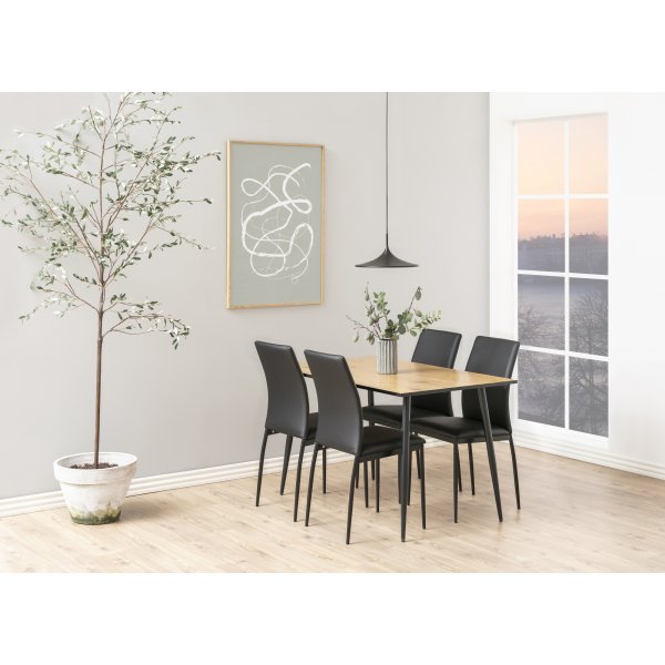 Demina spisestol - Svart PU