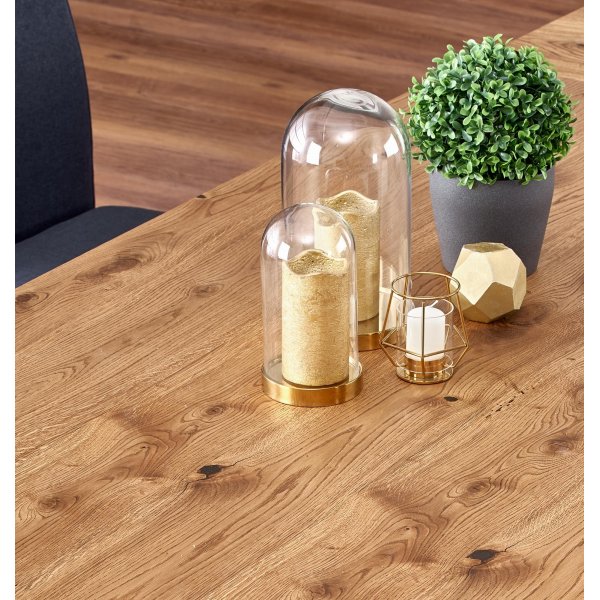 Sauber uttrekkbart spisebord 90x160-250 cm - Eik/svart Sauber uttrekkbart spisebord 90x160-250 cm - Eik/svart