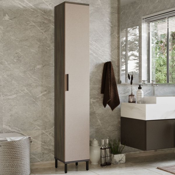 Vogue skap 3 - Brun/antrasitt