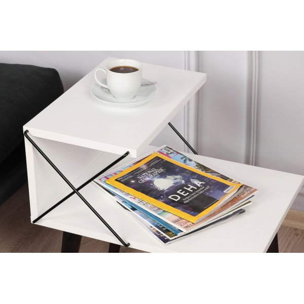 Cross nattbord - Hvit
