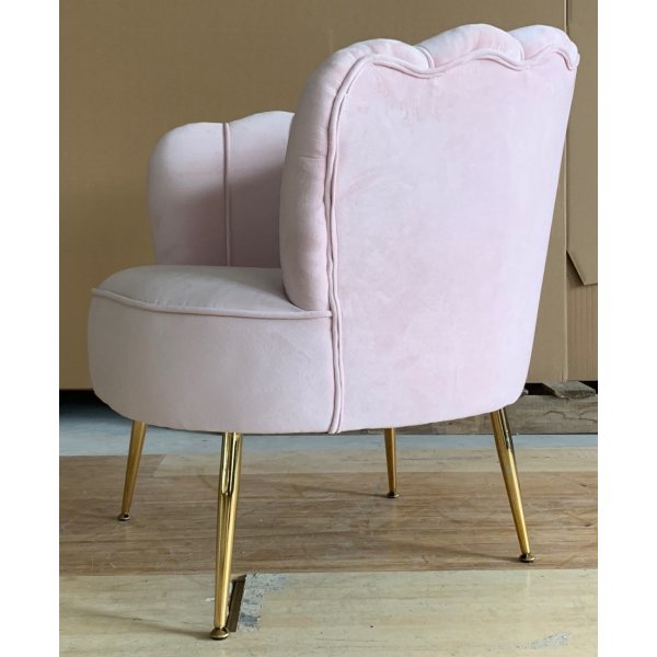 Snäckan lenestol - Rosa fløyel / Messing Snäckan lenestol - Rosa fløyel / Messing