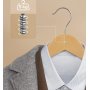 Kleshenger, tre, 44,5 cm, 30-pakning - Beige